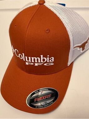 Columbia Rust Orange & White Mesh Ball Cap
